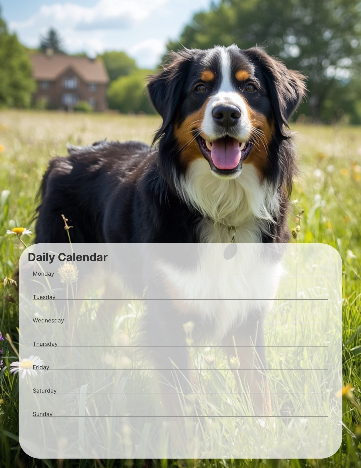 Bernese Mountain Dog Desktop Magnet/Memo Board
