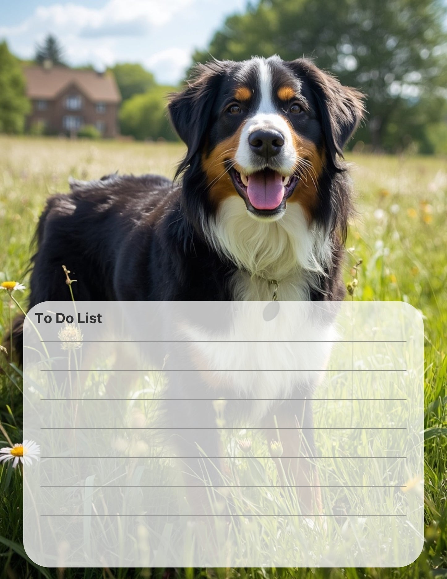 Bernese Mountain Dog Desktop Magnet/Memo Board