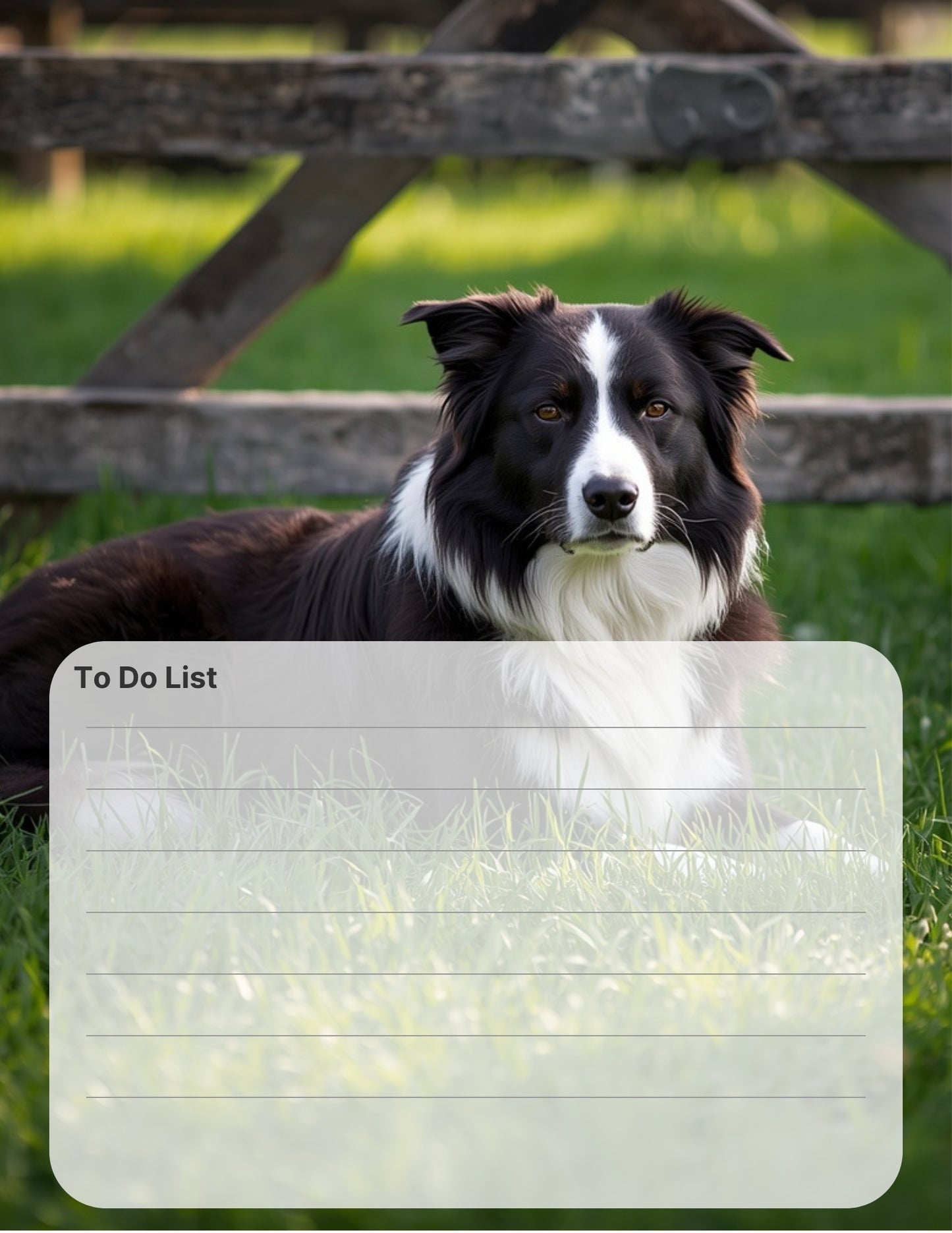 Border Collie Desktop Magnet/Memo Board