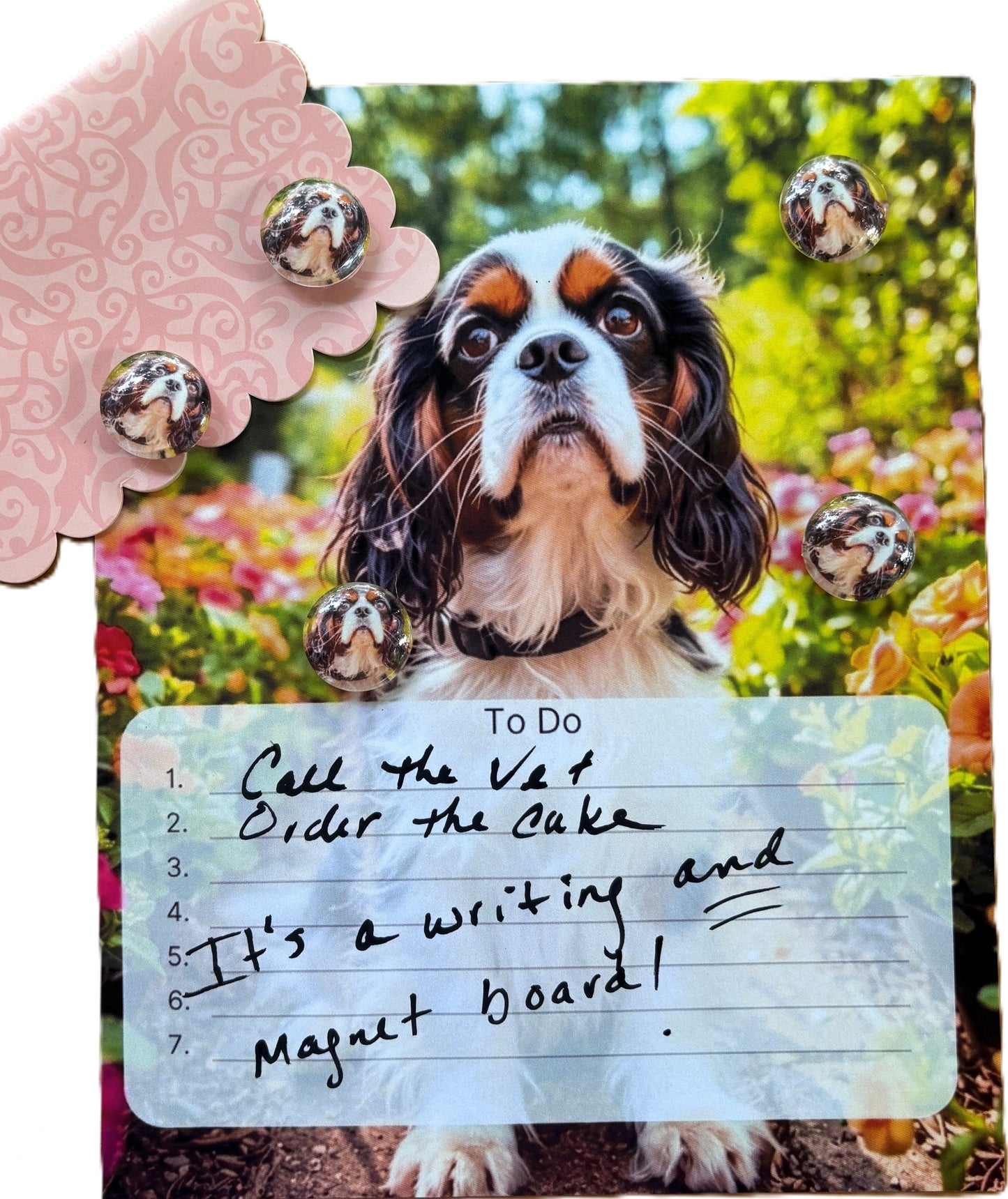 Cavalier King Charles Desktop Magnet/Memo Board