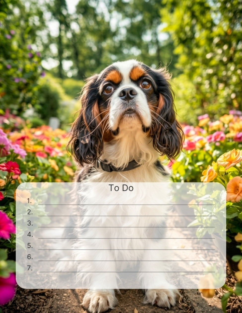 Cavalier King Charles Desktop Magnet/Memo Board