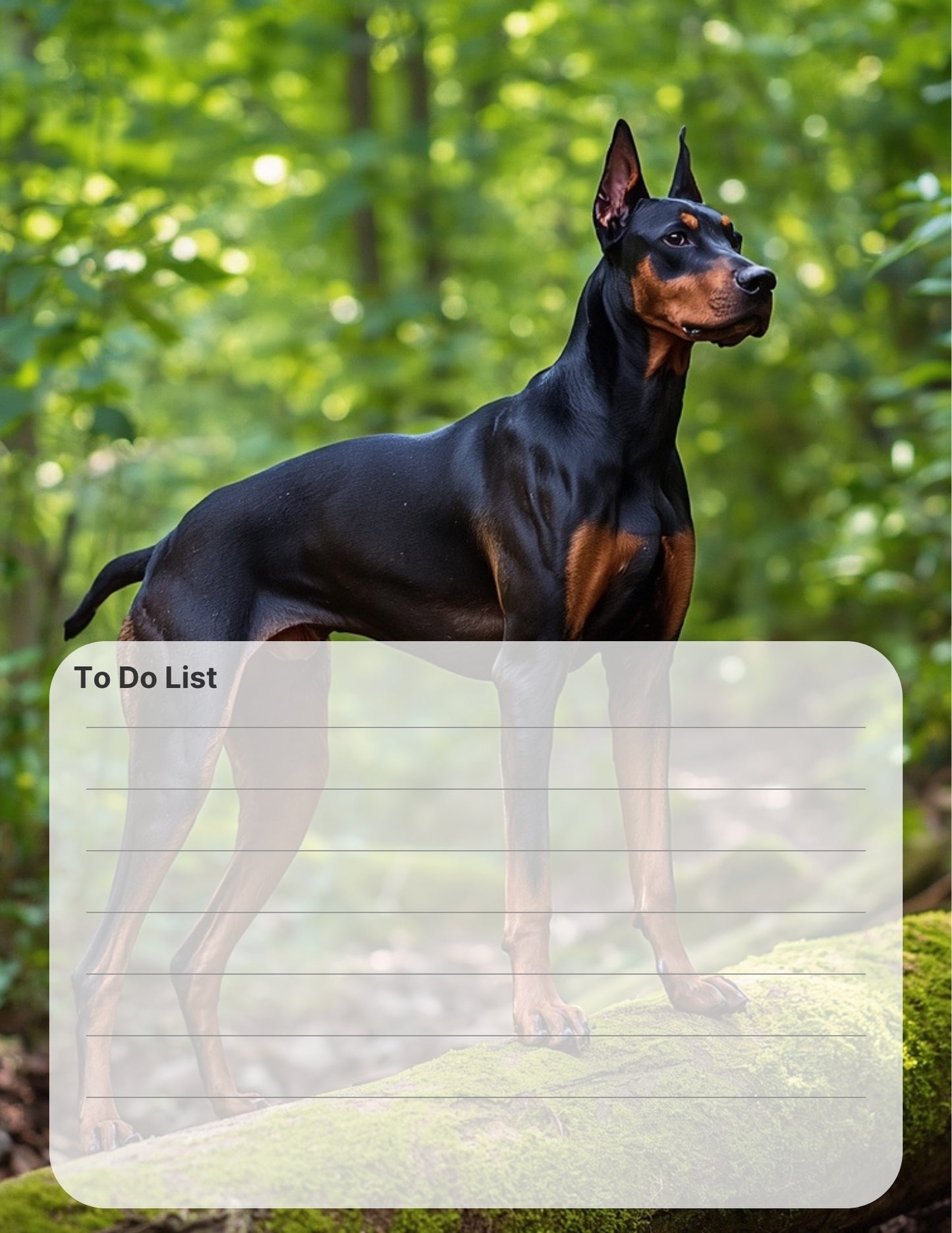 Doberman Pinscher Desktop Magnet/Memo Board