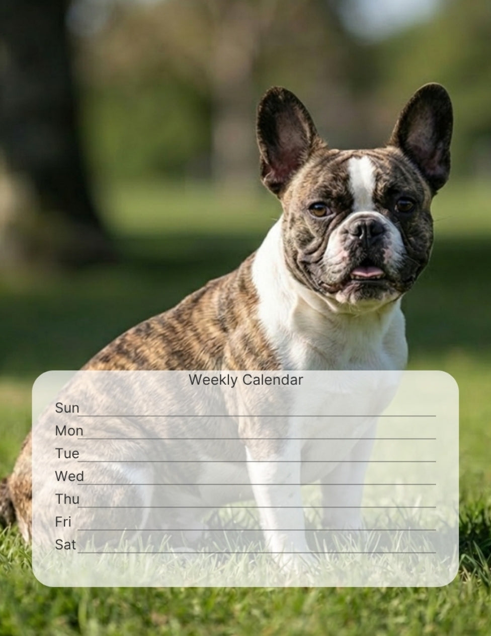 French Bulldog Desktop Magnet/Memo Board