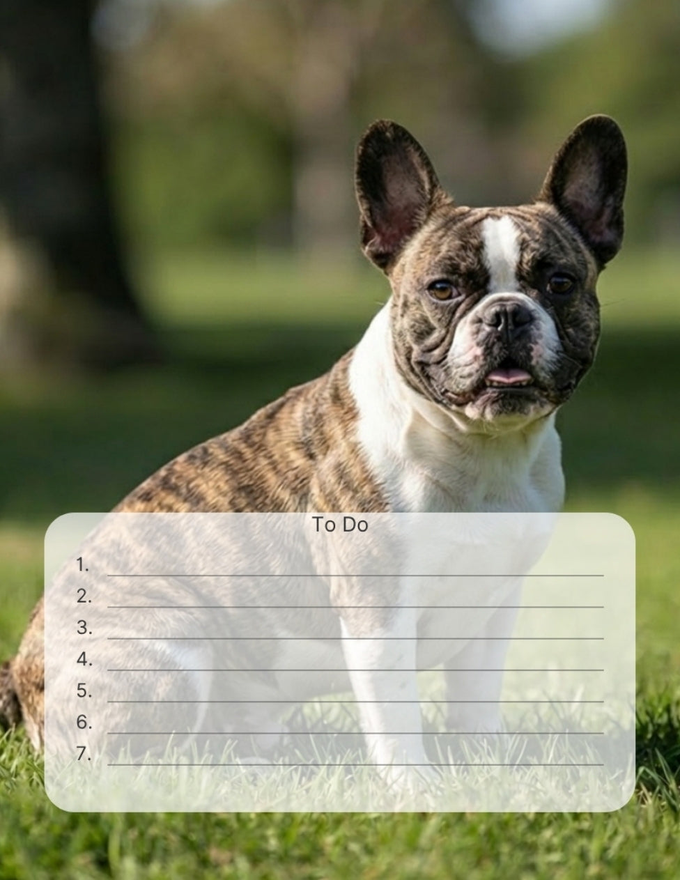 French Bulldog Desktop Magnet/Memo Board