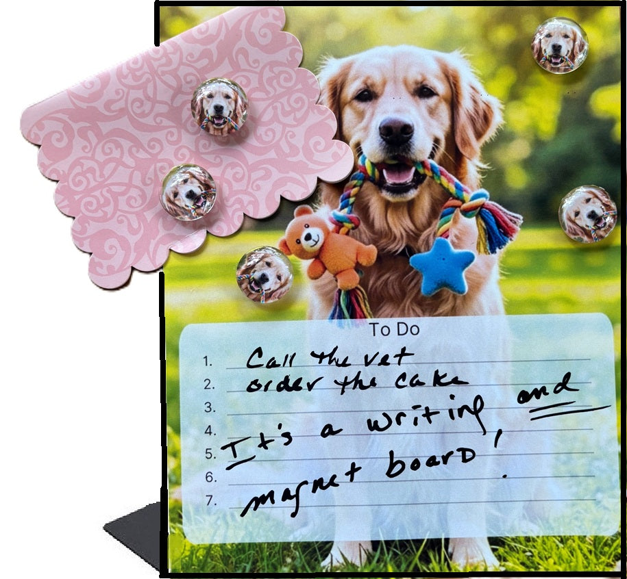 Golden Retriever Desktop Magnet/Memo Board