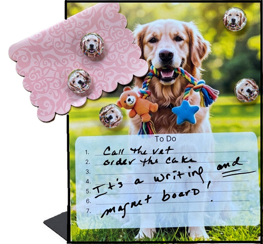 Golden Retriever Desktop Magnet/Memo Board