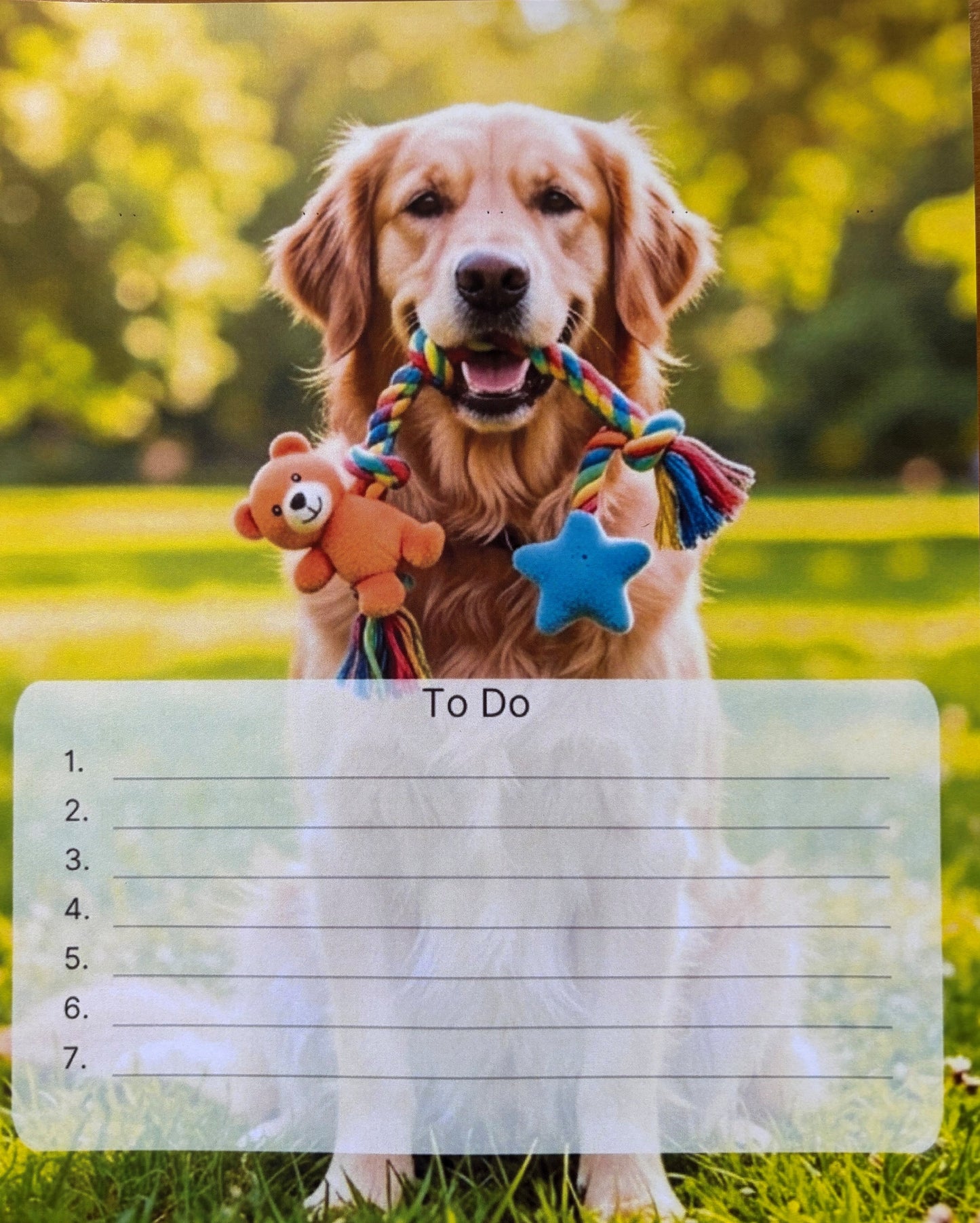 Golden Retriever Desktop Magnet/Memo Board