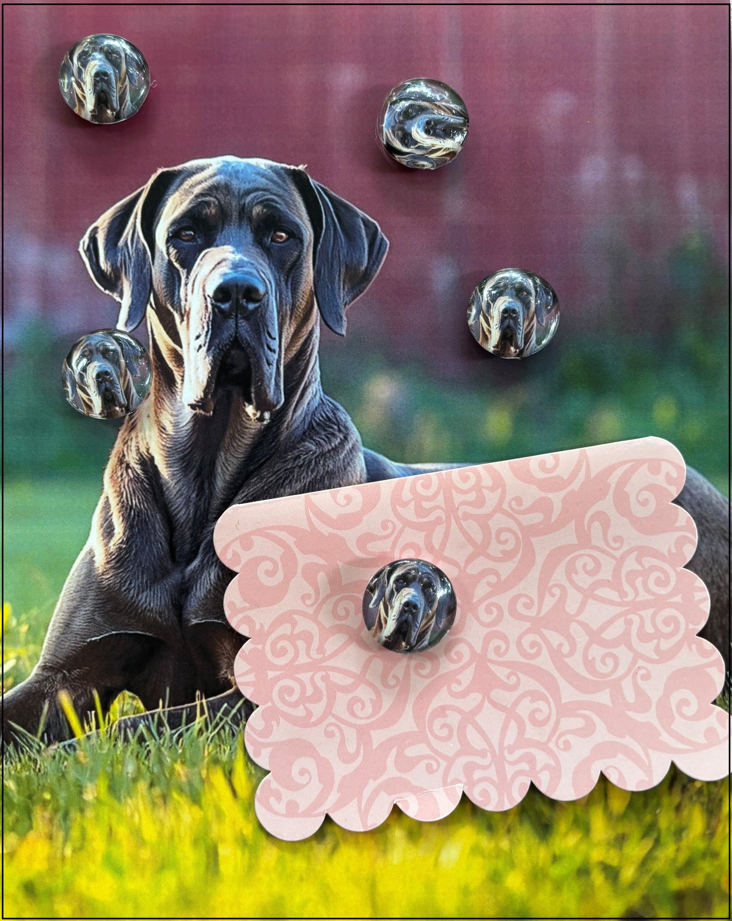 Great Dane Desktop Magnet/Memo Board