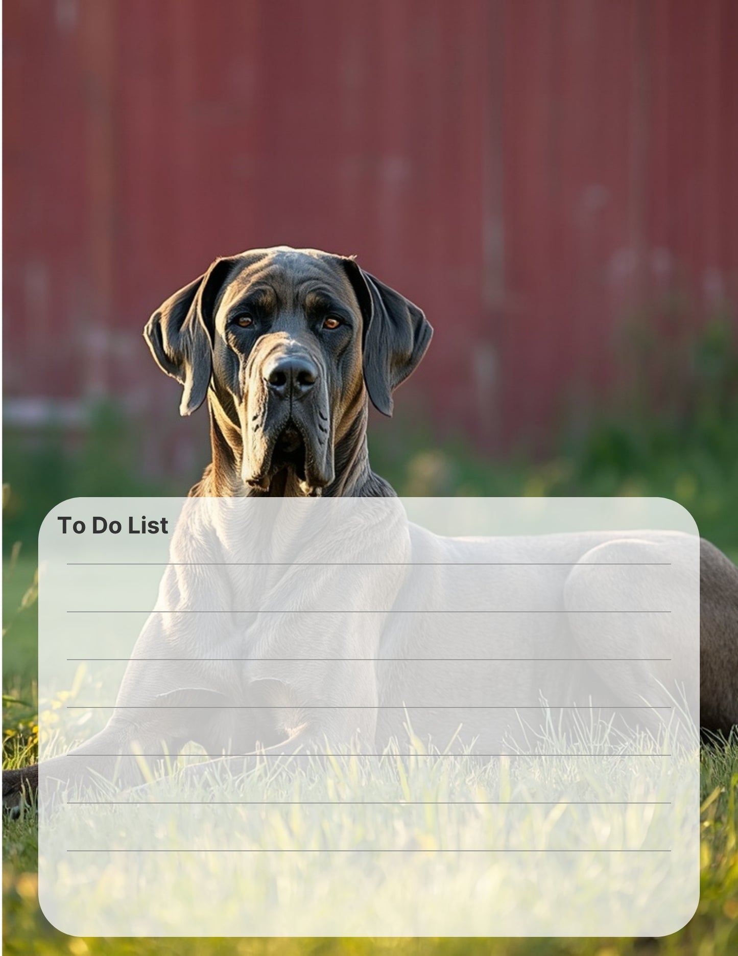 Great Dane Desktop Magnet/Memo Board