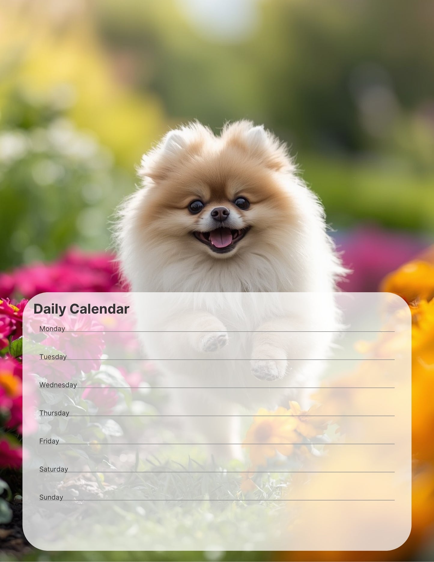 Pomeranian Desktop Magnet/Memo Board