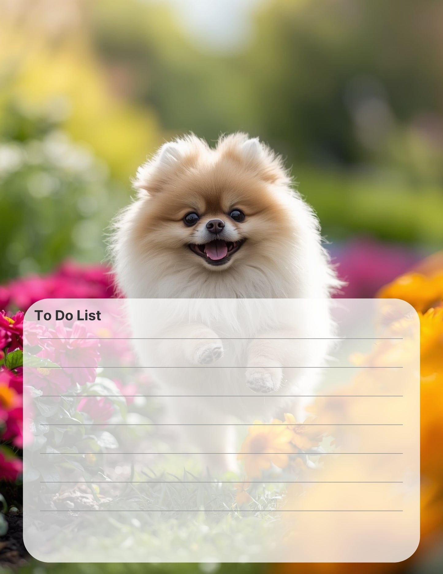 Pomeranian Desktop Magnet/Memo Board