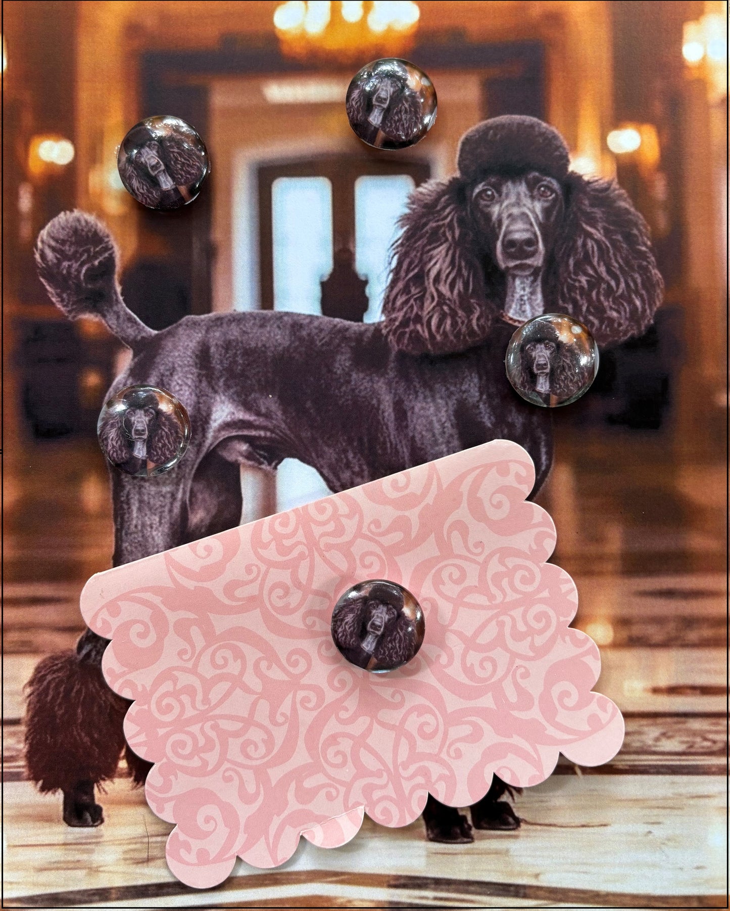 Poodle Desktop Magnet/Memo Board