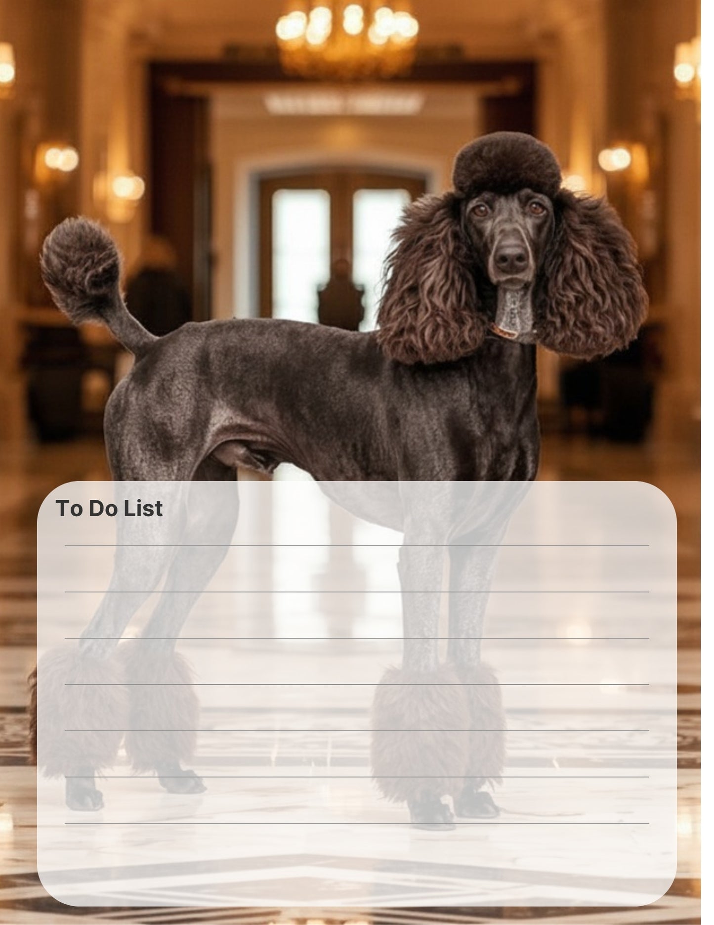 Poodle Desktop Magnet/Memo Board