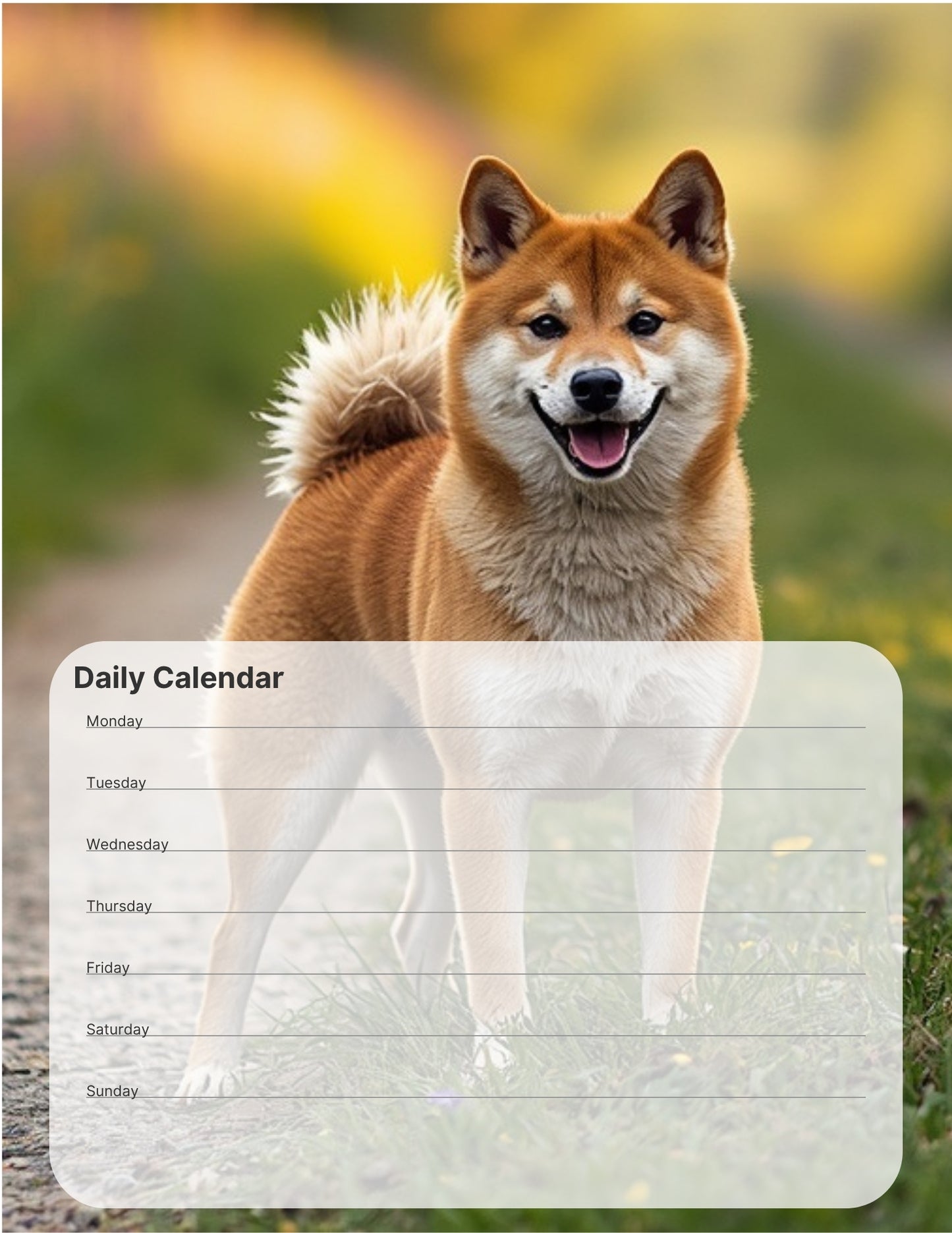 Shiba Lover Desktop Magnet/Memo Board