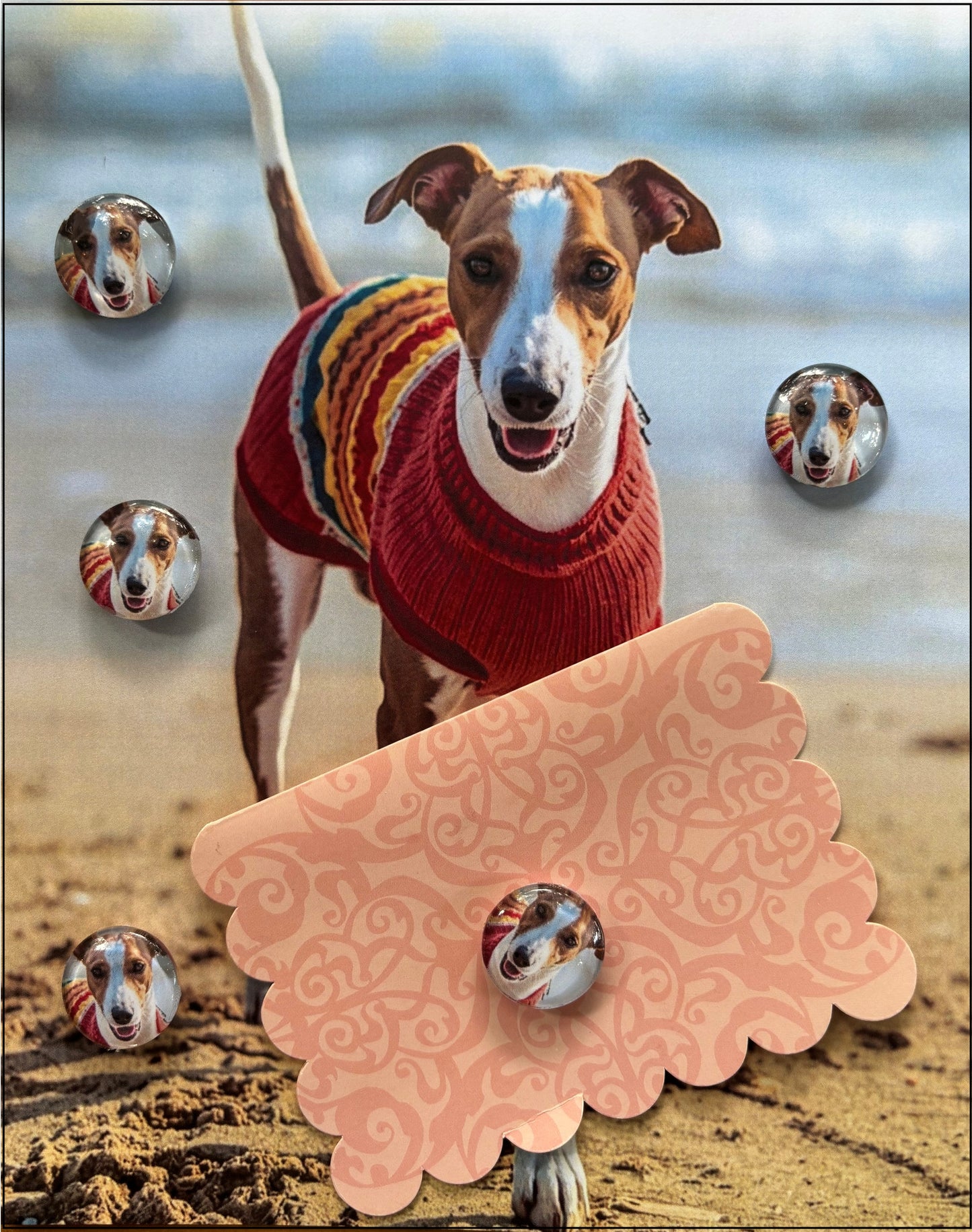 Whippet Lover Desktop Magnet/Memo Board