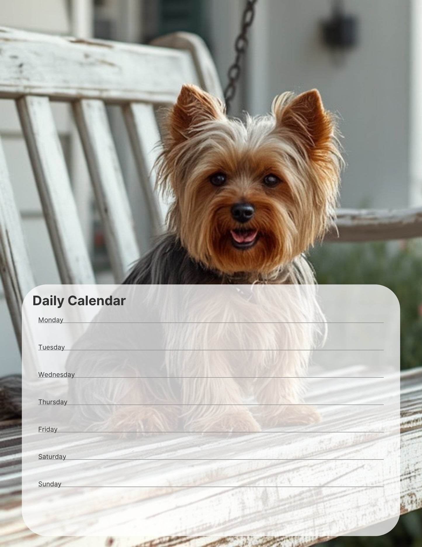 Yorkshire Terrier lover Desktop Magnet/Memo Board